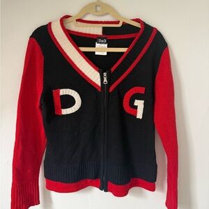 D&G Black and Red Knit Cardigan
